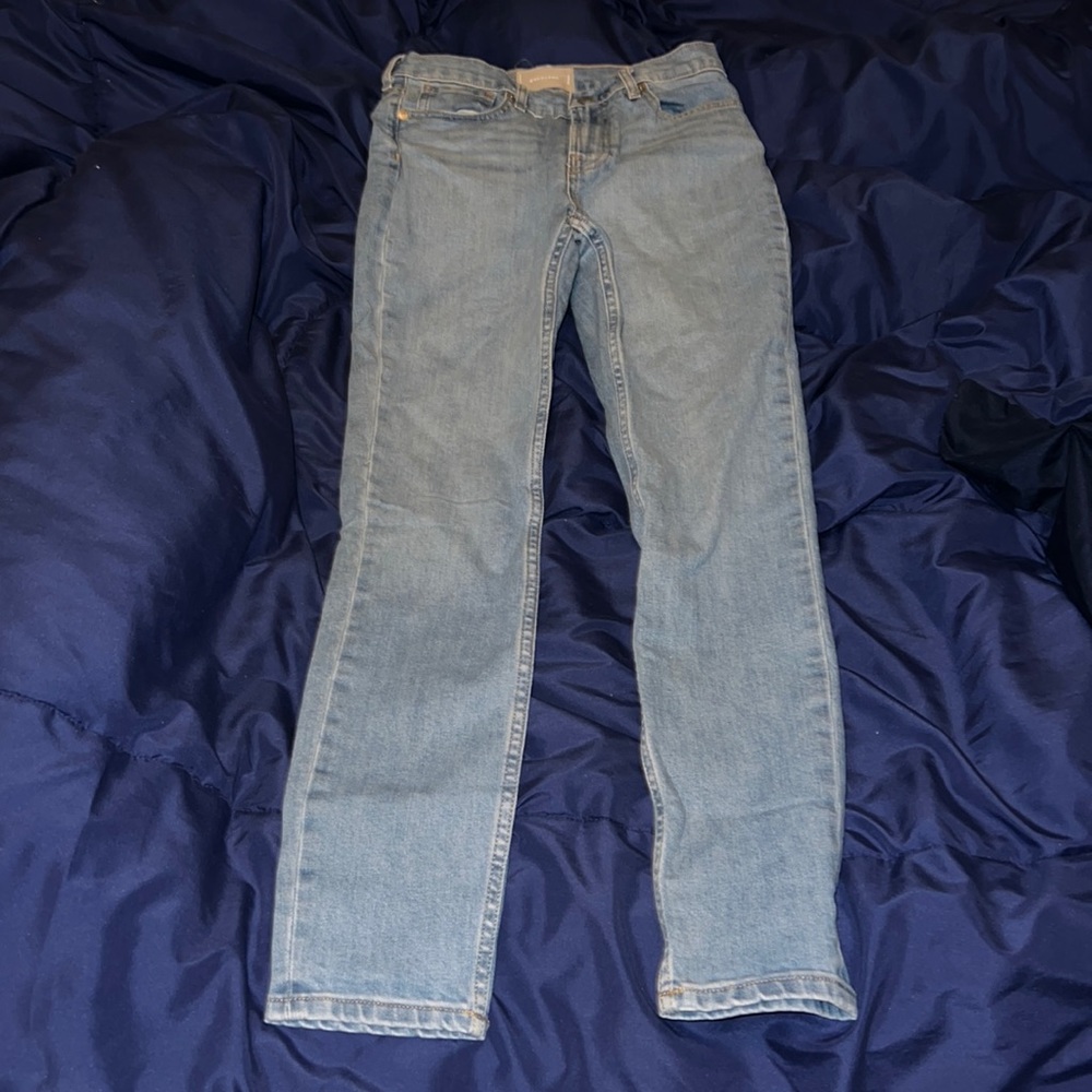 Everlane High Rise Straight Leg Blue Jeans in Size 28 Regular